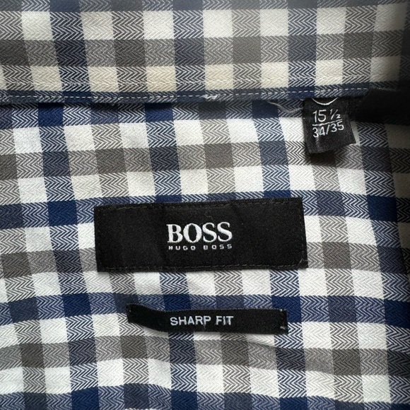 Hugo Boss Sharp Fit Plaid Dress Shirt - Picture 4 of 4